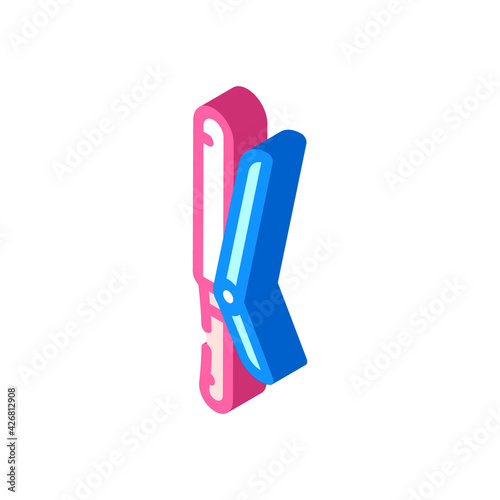 curling iron isometric icon vector. curling iron sign. isolated symbol illustration