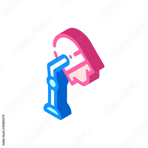 stationery hairdyer isometric icon vector. stationery hairdyer sign. isolated symbol illustration