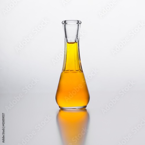 Plum brandy in small glass bottle. Traditional Serbian schnapps.