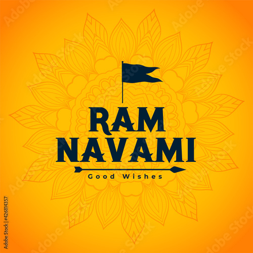 happy ram navami festival card design