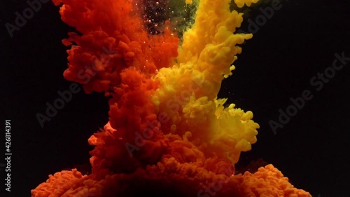 Beautiful colored background. Paint under water