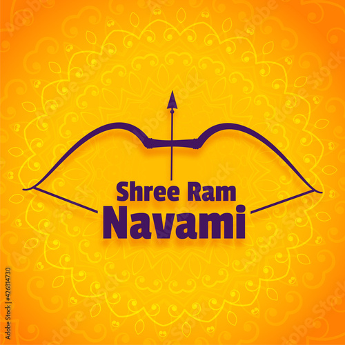 shree ram navami festival greeting design