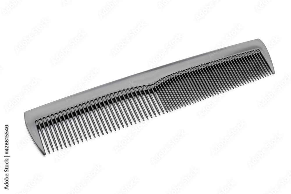 Single new plastic haircomb isolated on white background Single new plastic haircomb isolated on white background