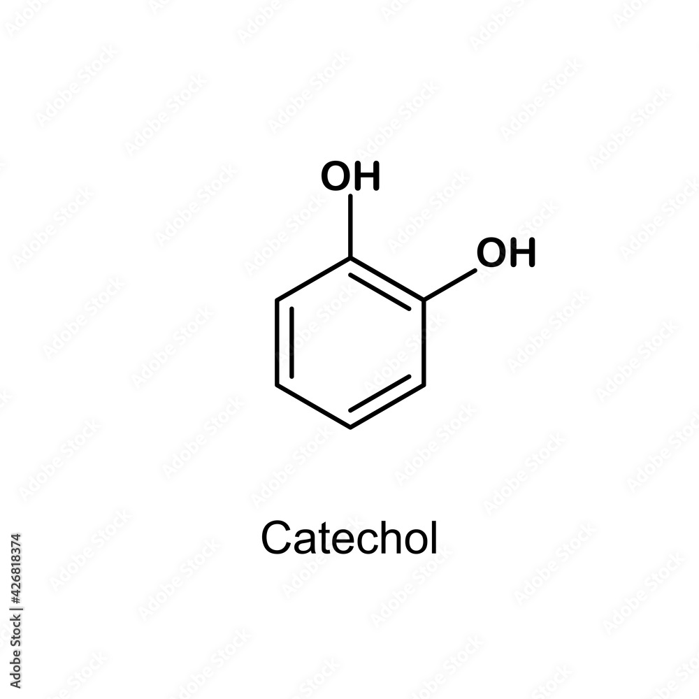 Formula of chemical structure of Resorcinol .Vector EPS 10. Stock