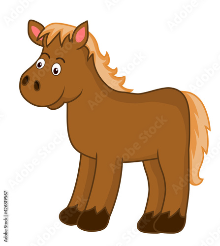 Horse cartoon clipart vector
