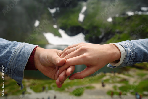 marriage proposal in the mountains  © sorin