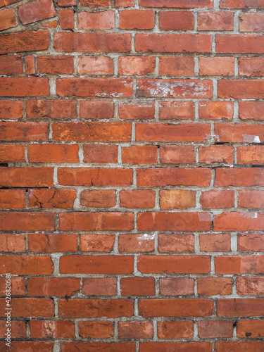 old red brick wall vintage background