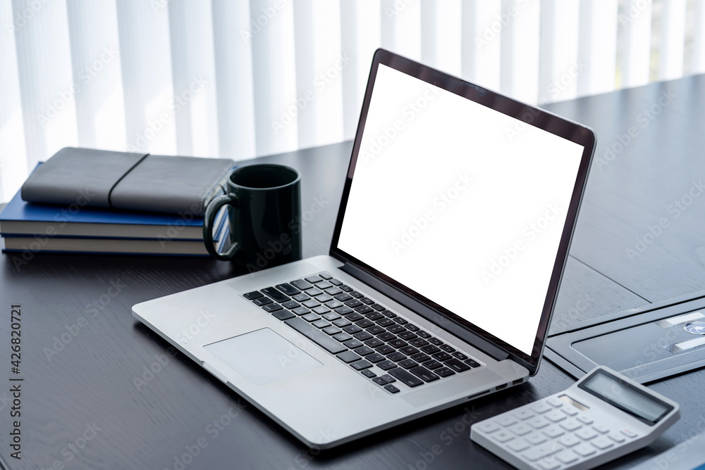 laptop on table laptop on table