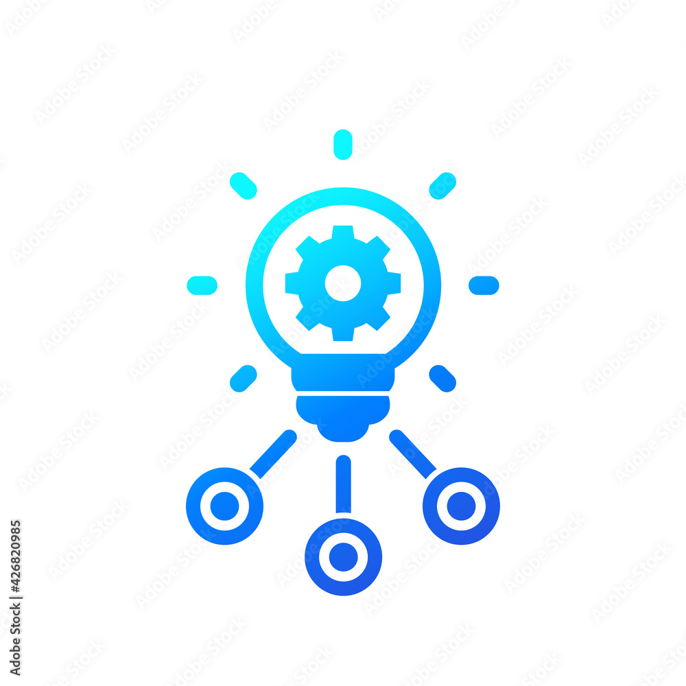 innovations and technology icon on white