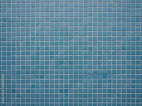 blue square ceramic tiles wall