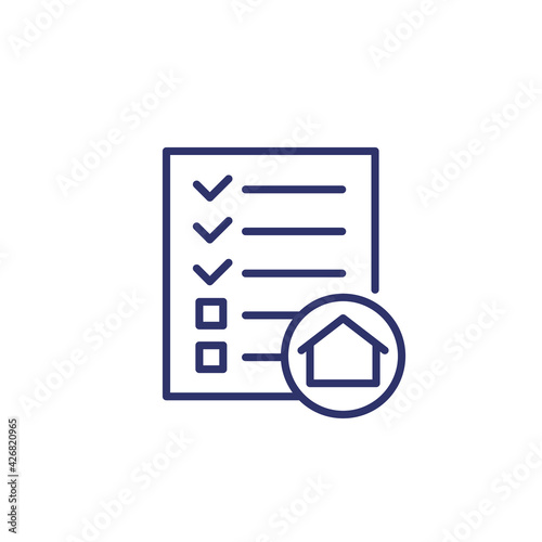 house project line icon on white