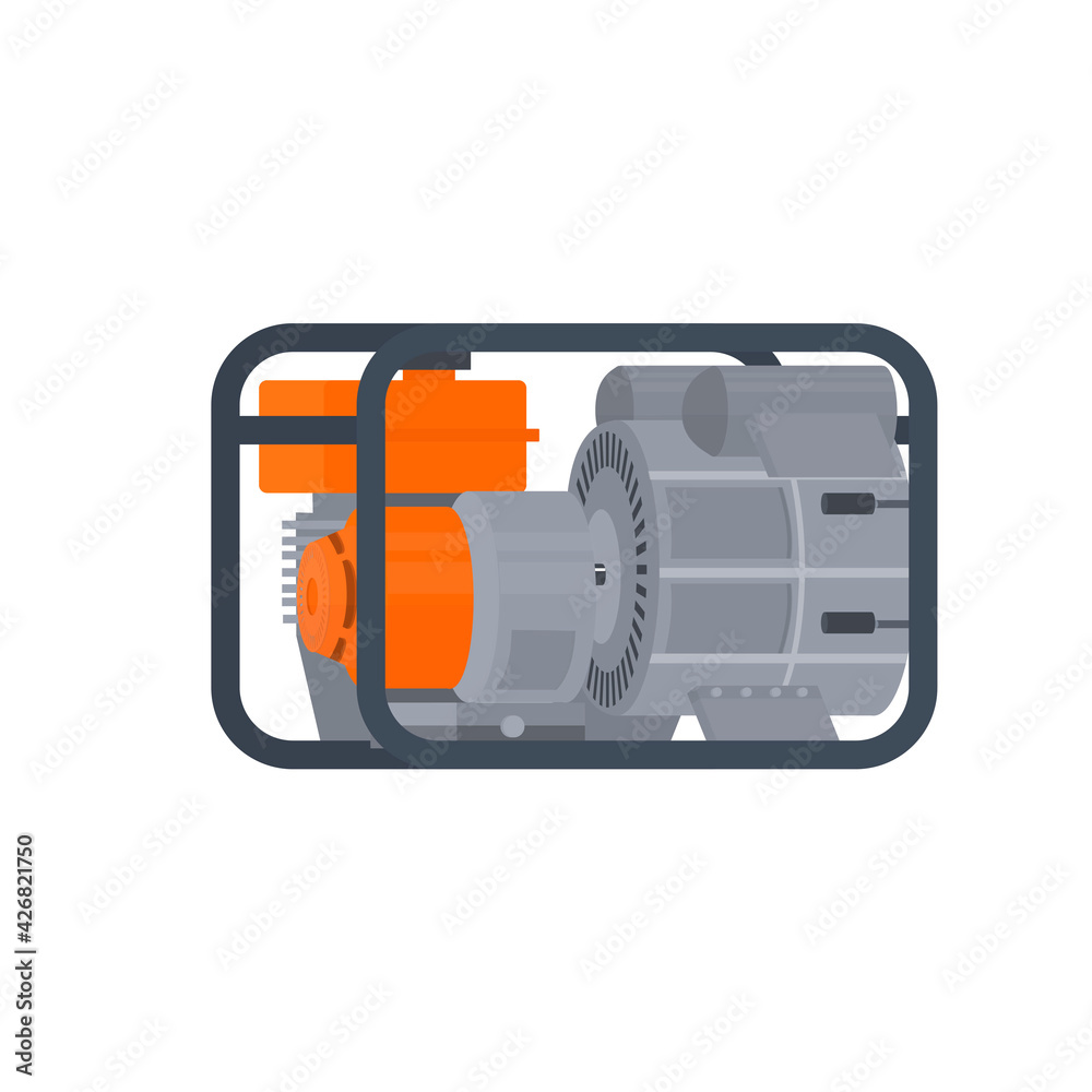 Generator. Power generator, vector illustration