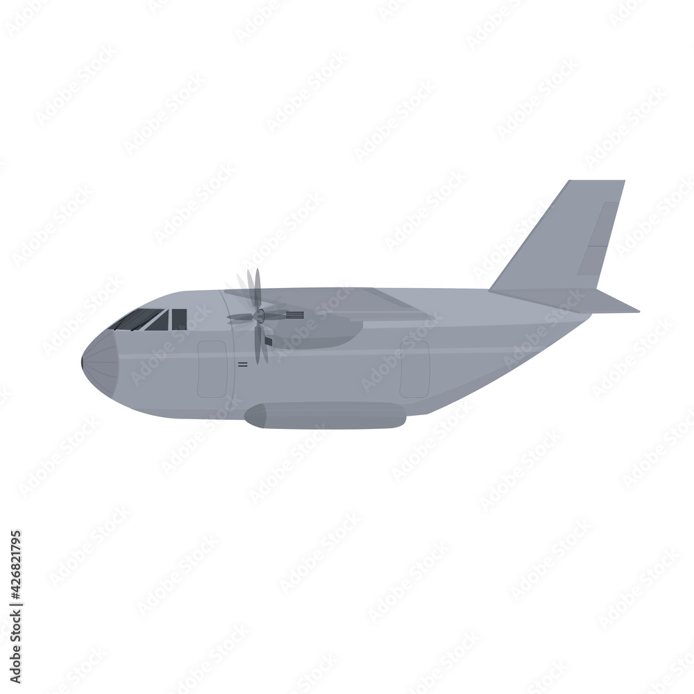 Obraz premium Transport plane. Cargo plane, vector illustration