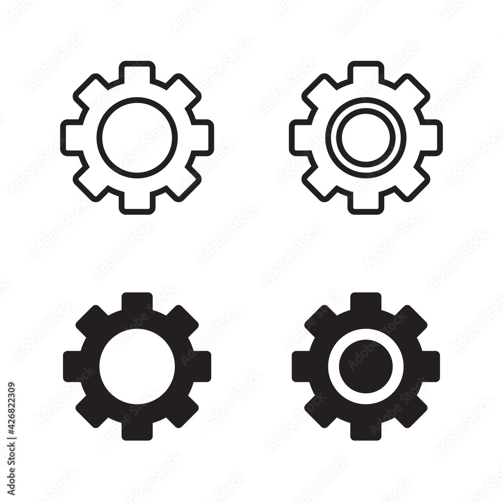 Cog vector icon, setting symbol. Modern, simple flat vector illustration for web site or mobile app Cog vector icon, setting symbol. Modern, simple flat vector illustration for web site or mobile app