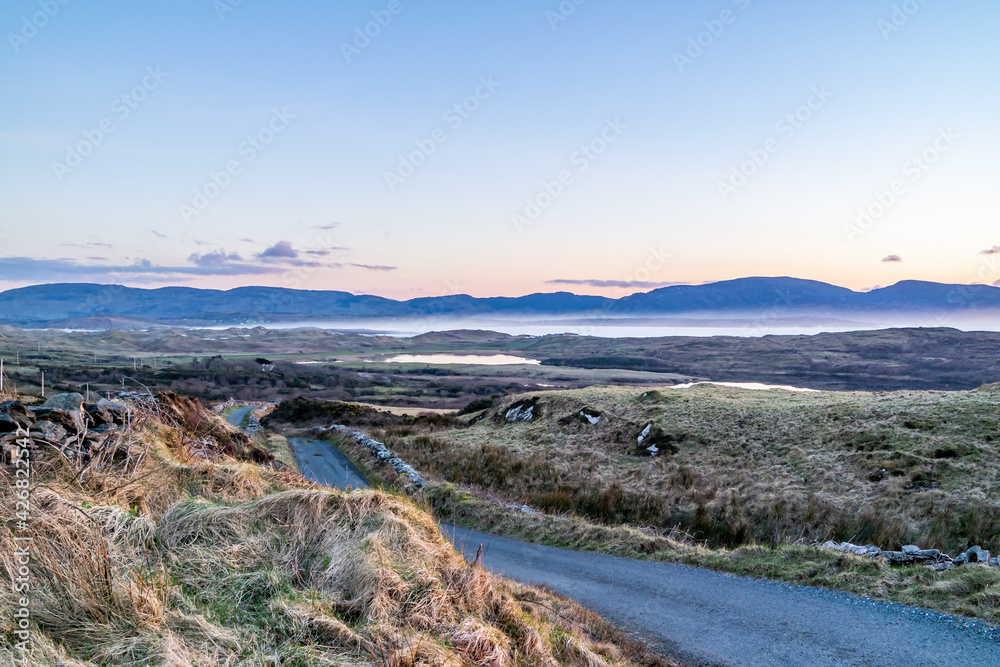 The road to Rossbeg in County Donegal during winter - Ireland