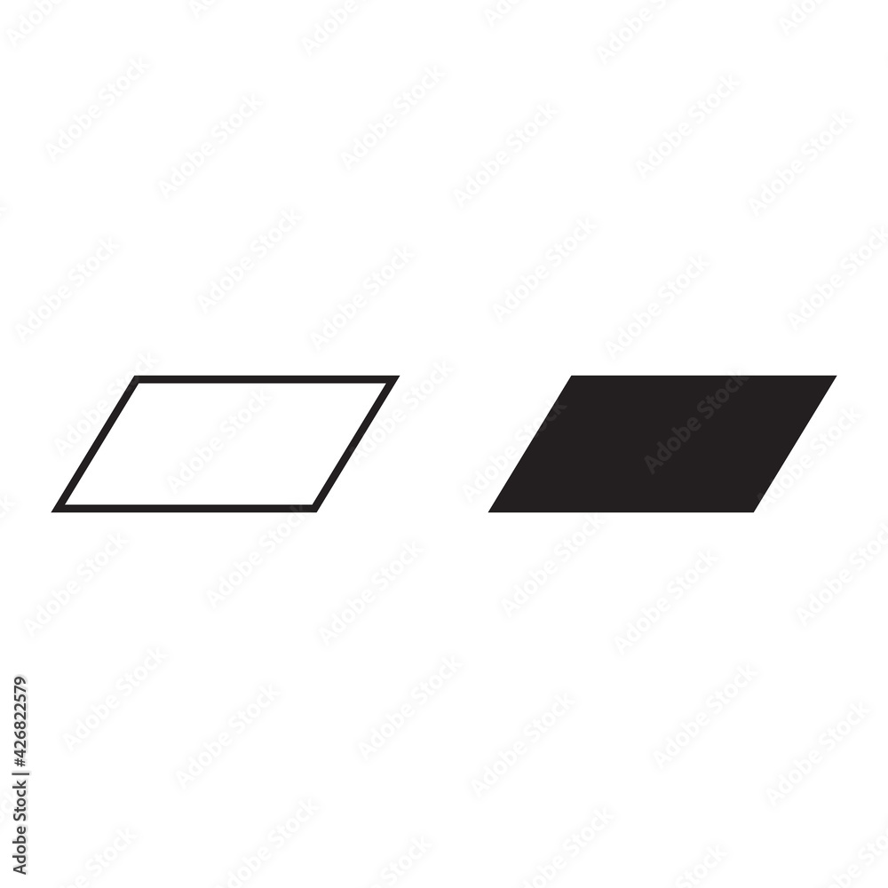 parallelogram shape illustration vector graphic. basic shape perfect for preschool learning for children and good for mathematics. eps 10 parallelogram shape illustration vector graphic. basic shape perfect for preschool learning for children and good for mathematics. eps 10