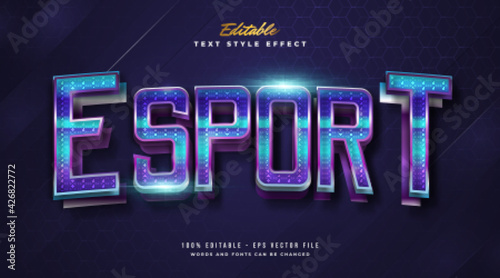 Colorful E-sport Text Style with Curved Effect