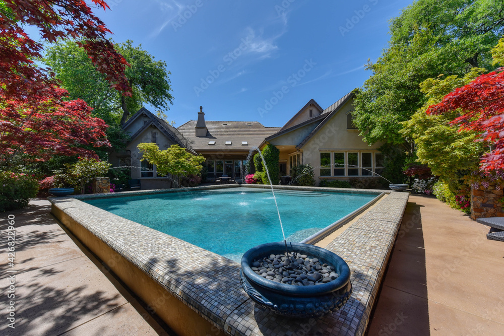 fountain in the garden