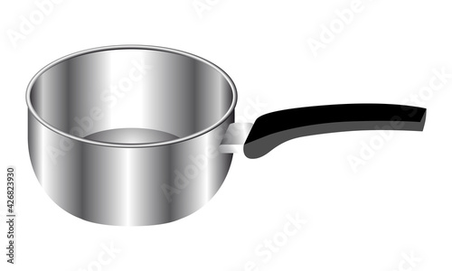 Illustration vectorielle 3D d’une casserole, un ustensile de cuisine pour réchauffer vos aliments.