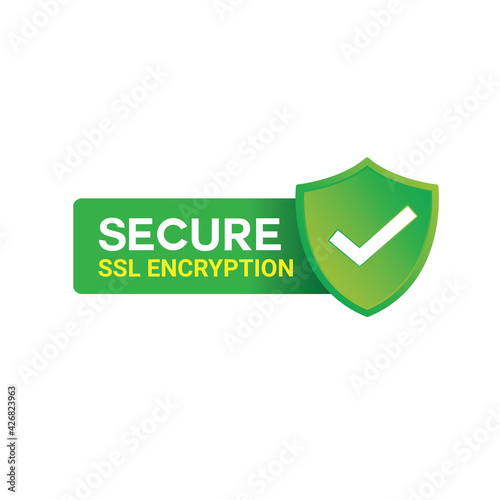 Secure Ssl Encryption Logo, Secure Connection Icon Vector Illustration, Ssl Certificate Icon, Secure SSL Encryption Vector Illustration
