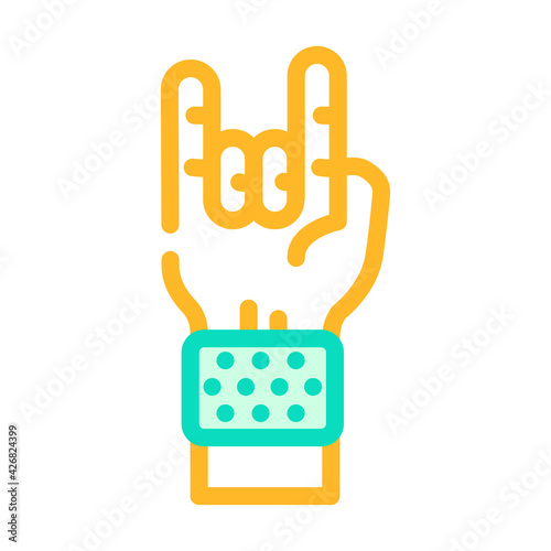 rock festival event color icon vector. rock festival event sign. isolated symbol illustration