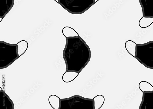 Medical mask. Seamless background for design
