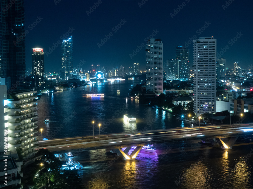 Obraz premium Chao Phraya River, Bangkok, Thailand