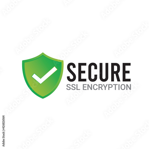 Secure Ssl Encryption Logo, Secure Connection Icon Vector Illustration, Ssl Certificate Icon, Secure SSL Encryption Vector Illustration
