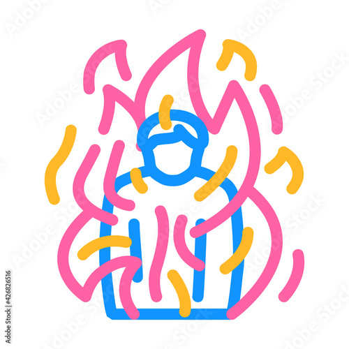burning man event color icon vector. burning man event sign. isolated symbol illustration