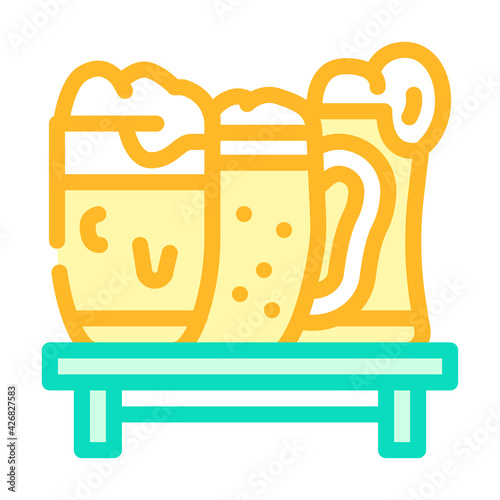 oktober fest beer festival event color icon vector. oktober fest beer festival event sign. isolated symbol illustration