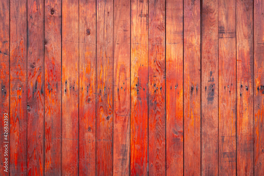 Red wooden boards texture background