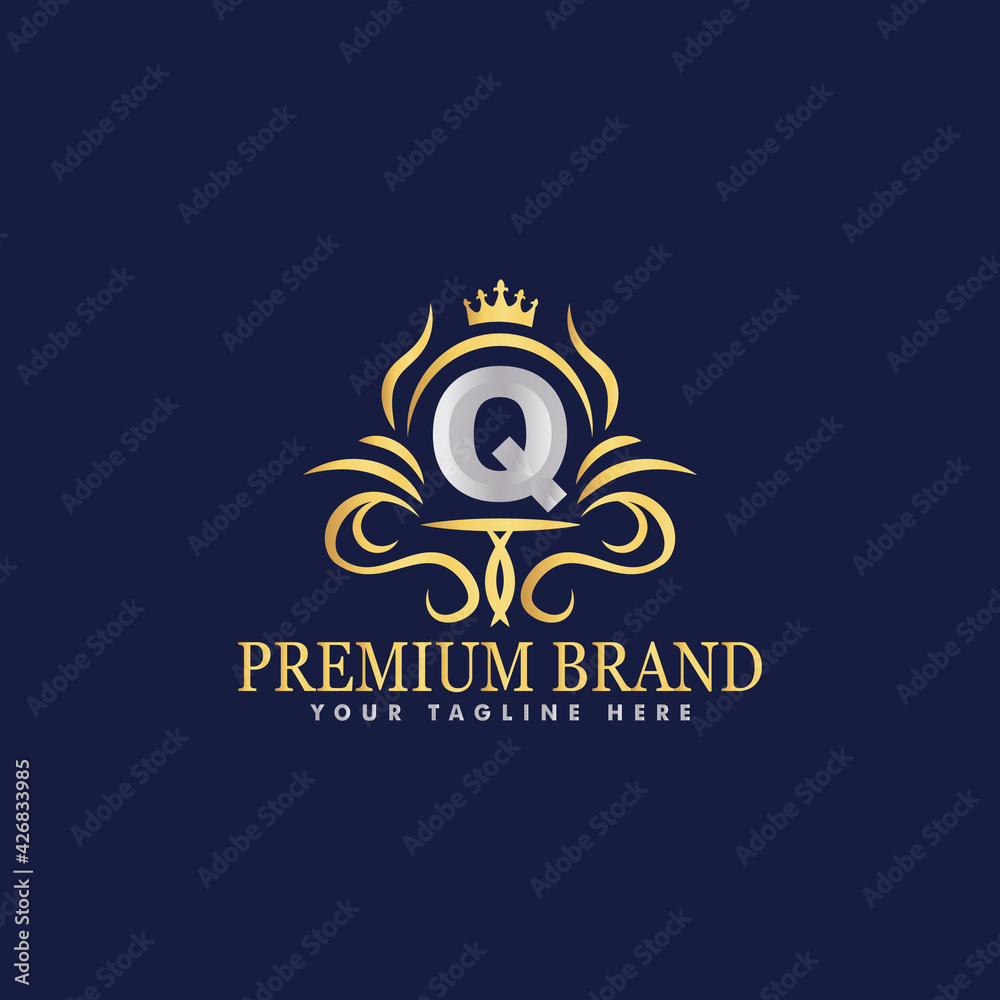 Golden luxury logo design Golden luxury logo design