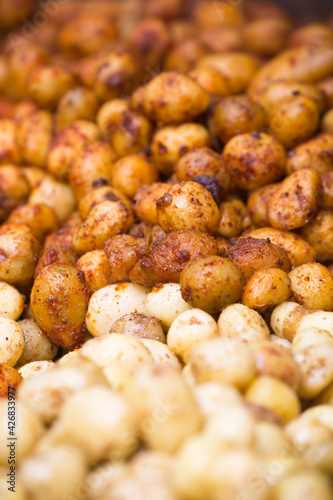 Chinese Street Food Chengdu Golden Potatoes  photo