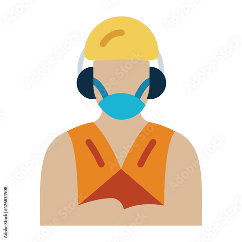 Full encapsulating suit Concept Vector color Icon Design, Personal protective equipment Symbol, Workplace health surveillance Sign, occupational safety and healthcare stock Illustration