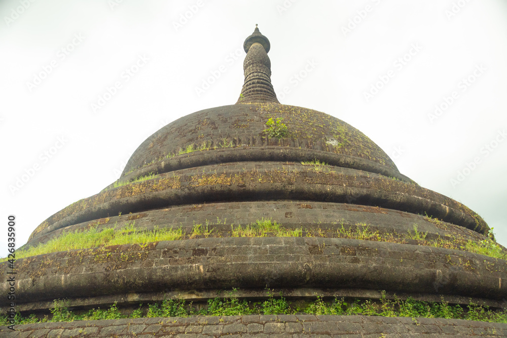 Big pagoda or stupa in the temple, Mrauk U Myanmar