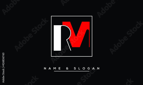 RM, MR, R, M  Abstract Letters Logo Monogram