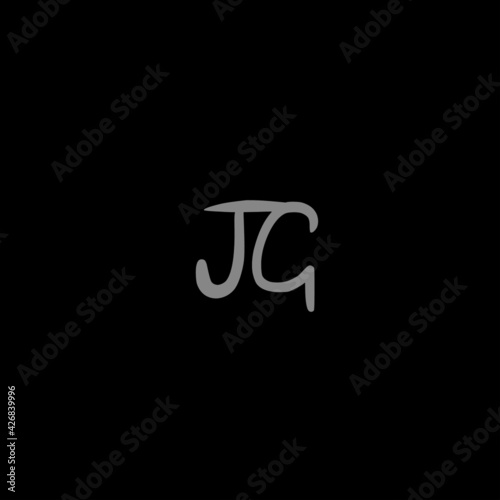 JG initial handwritten logo for identity