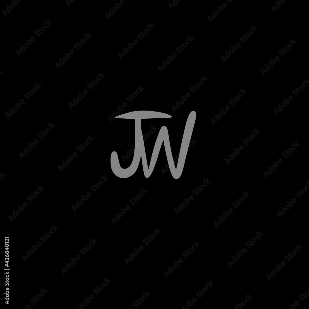 JW initial handwritten logo for identity