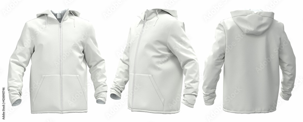 3D windbreaker template for design on a white background Stock ...