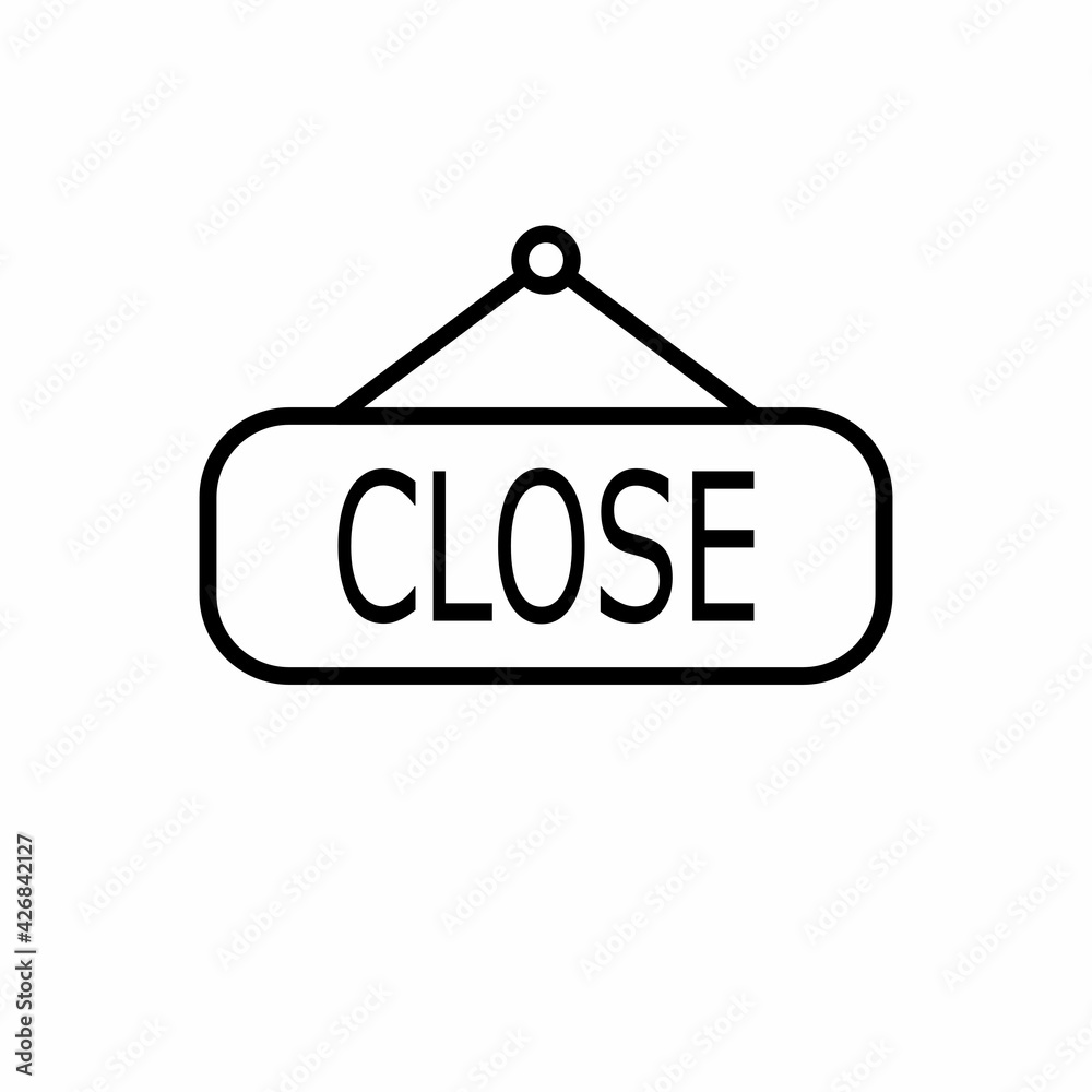 close label sign. symbol icon tablet closed. Vector Illustration. close label sign. symbol icon tablet closed. Vector Illustration.