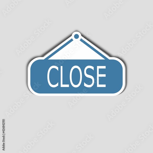 close label sign. symbol icon tablet closed. Vector Illustration.