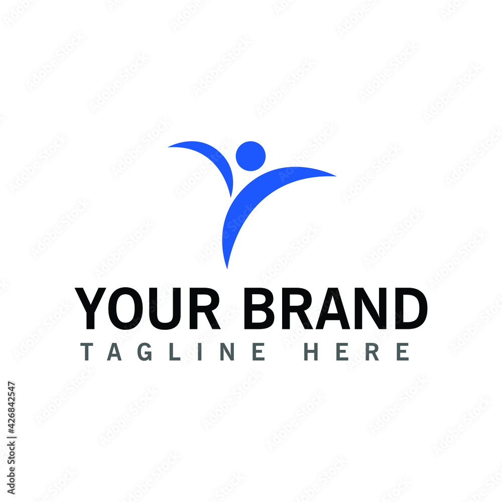 Fly Human Logo Template vector icon illustration design. Fly Human Logo Template vector icon illustration design.