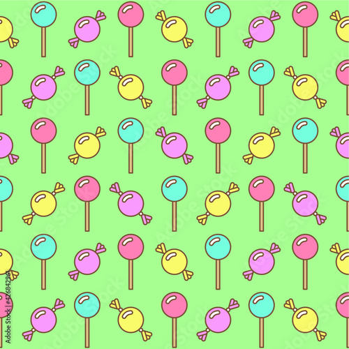lollipop candy seamless pattern for children