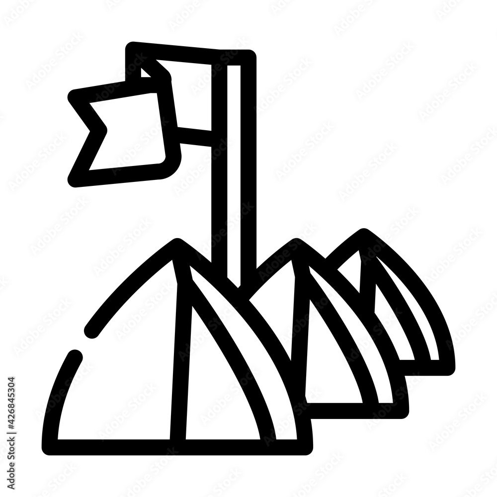 tent festival event line icon vector. tent festival event sign. isolated contour symbol black illustration tent festival event line icon vector. tent festival event sign. isolated contour symbol black illustration