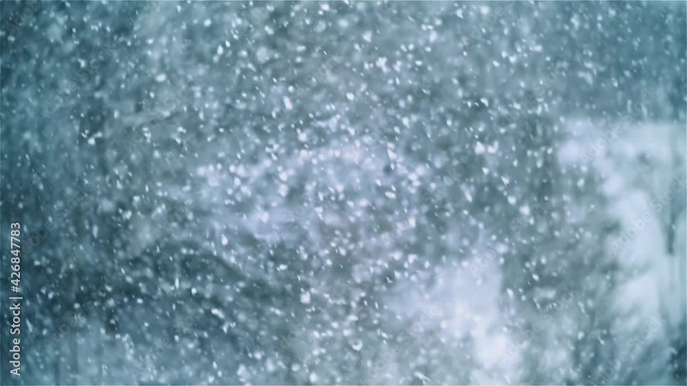 Slow motion of real snow falling in winter, It is snowing nature background Slow motion of real snow falling in winter, It is snowing nature background