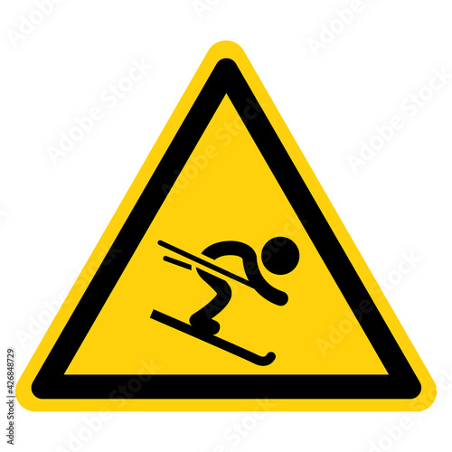 Ski Snow Sports Symbol Sign,Vector Illustration, Isolate On White Background Label. EPS10