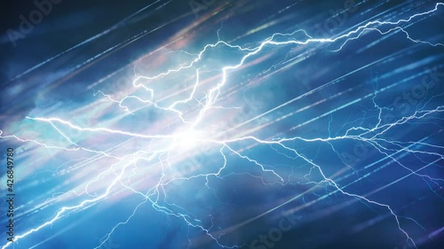 storm lightning energy a stream of luminous particles, a cycle of a stream of luminous particles. light effects moving and flexible lines in abstract style profit energy meditation