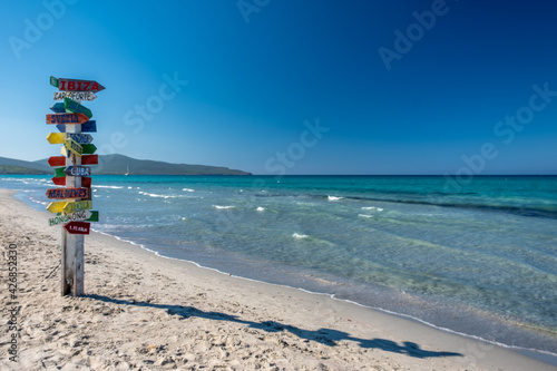 Is Arenas Biancas, Porto Pino, Sardinia, in a summer day photo