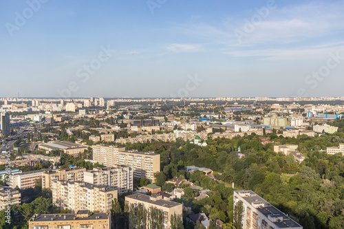 Urban housing development. City Houses Aerial birds eye View. Kyiv, Ukraine