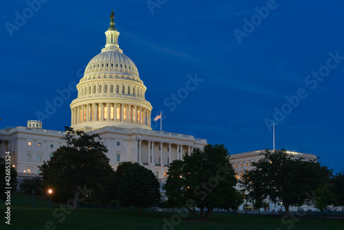 US Capitol building at night - Washington D.C. United States of America